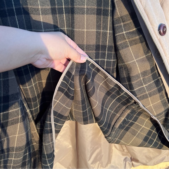 Vintage utex quilted barn jacket khaki w brown corduroy + removable liner est L - Picture 4 of 8